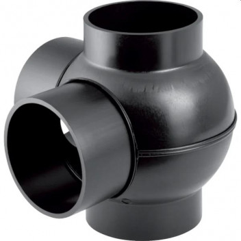 GEBERIT DOUBLE BRANCH BALL 90mm 85x90deg 366.330.16.1