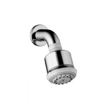 HANSGROHE CLUBMASTER 27475000 OVERHEAD SHOWER HEAD 3 JET & SHOWER ARM