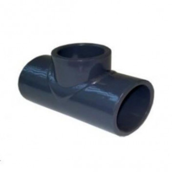 uPVC S/WELD REDUCING TEE 50x25mm PLAIN GREY