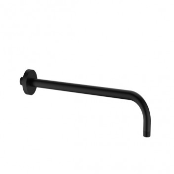 PLUMLINE MATT BLACK ROUND SHOWER ARM LONG 15x400mm