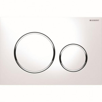 GEBERIT 115.882.KJ.1 SIGMA 20 FLUSH ACTUATOR WHITE/SHINY/WHITE