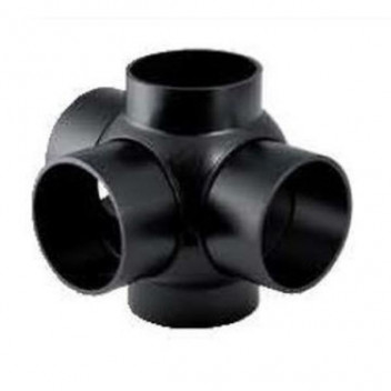 GEBERIT HDPE TRIPLE BRANCH BALL 125x110mm 88.5x90deg 368.605.16.1