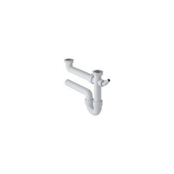 GEBERIT 152.715.11.1 P TRAP FOR SINK AND HOSE CONNECTOR 50MM WHITE