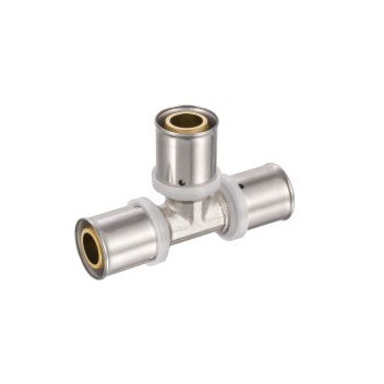 PEXMAN EQUAL TEE BRASS 25mm CRIMPED