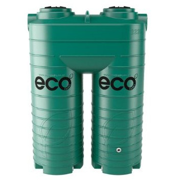 ECO SLIMLINE DOUBLE WATER TANK VERTICAL 2220L GREEN