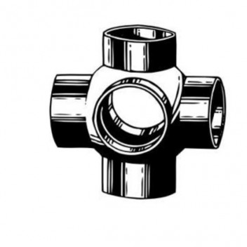 VALSIR VS0322011  HDPE BALL JUNCTION 4 INLETS 125X110mm 90deg