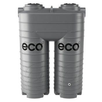 ECO SLIMLINE DOUBLE WATER TANK VERTICAL 2220L GREY